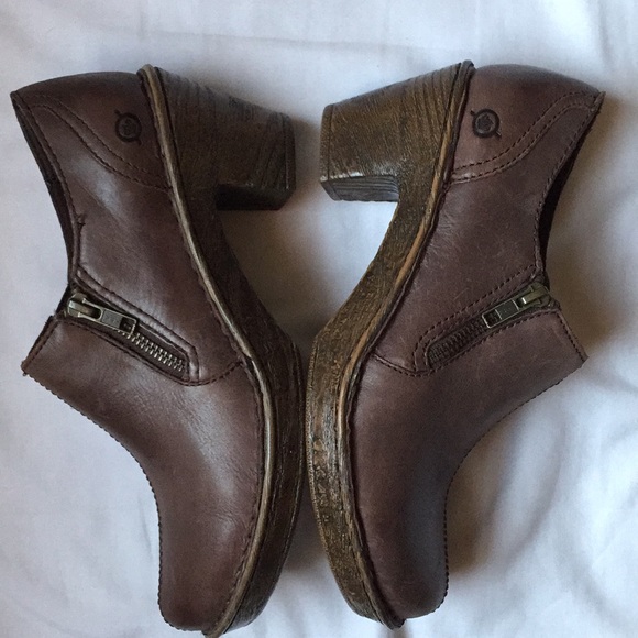 Born Leather Platform Pull On Ankle Boots - Picture 3 of 7